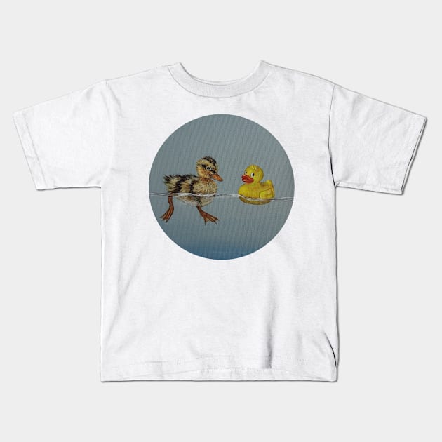 DUCKLING Kids T-Shirt by Hecartstore